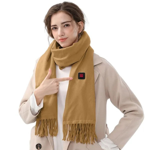 Electric Heated Winter Scarf USB Heating Neck Wrap Unisex Heated