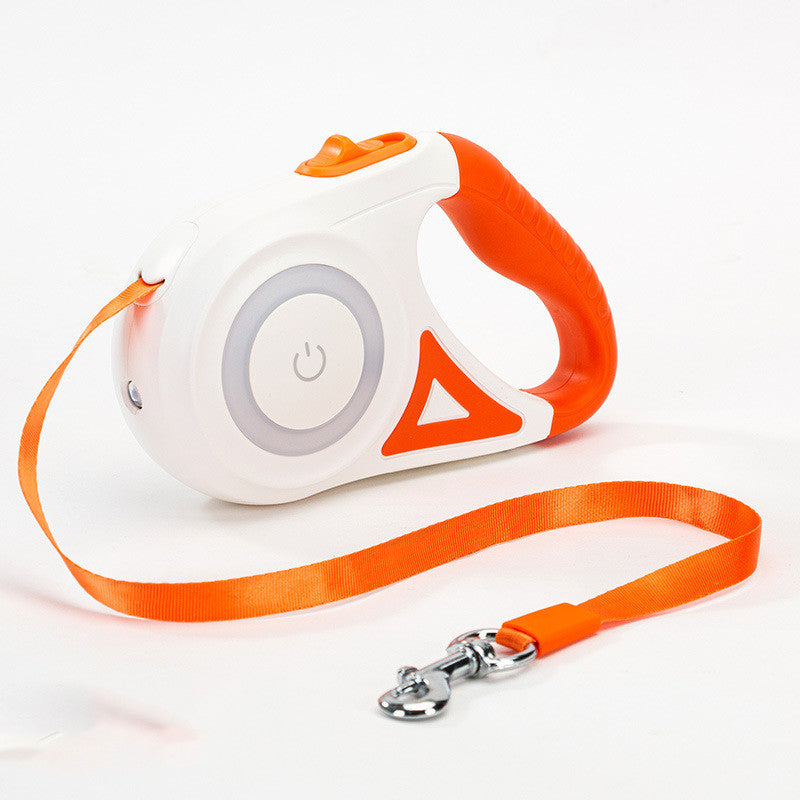 Retractable Leash And Dog Collar Spotlight Automatic Pet Dog Cat Traction Rope For Small Medium Dogs
