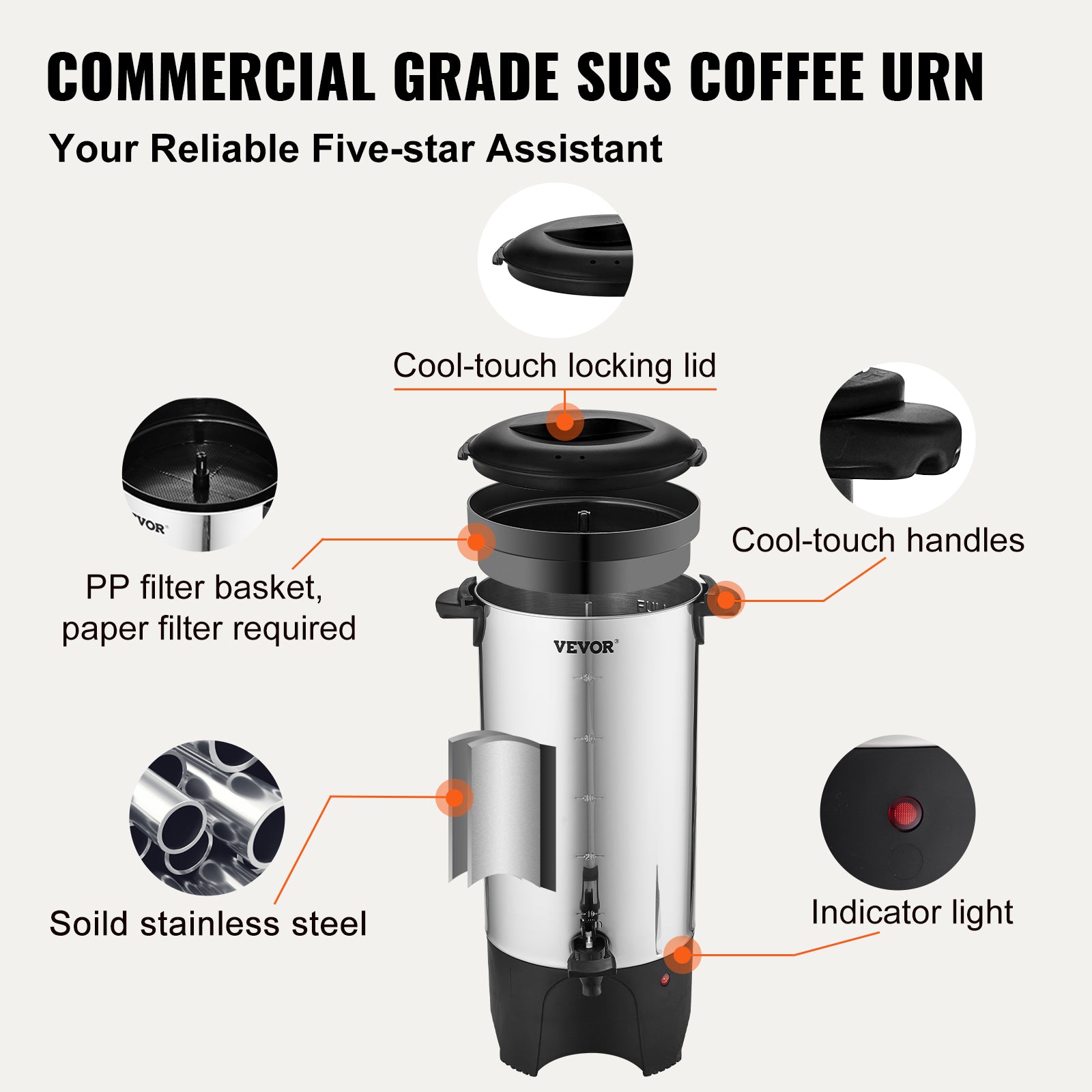 VEVOR Commercial Coffee Dispenser
