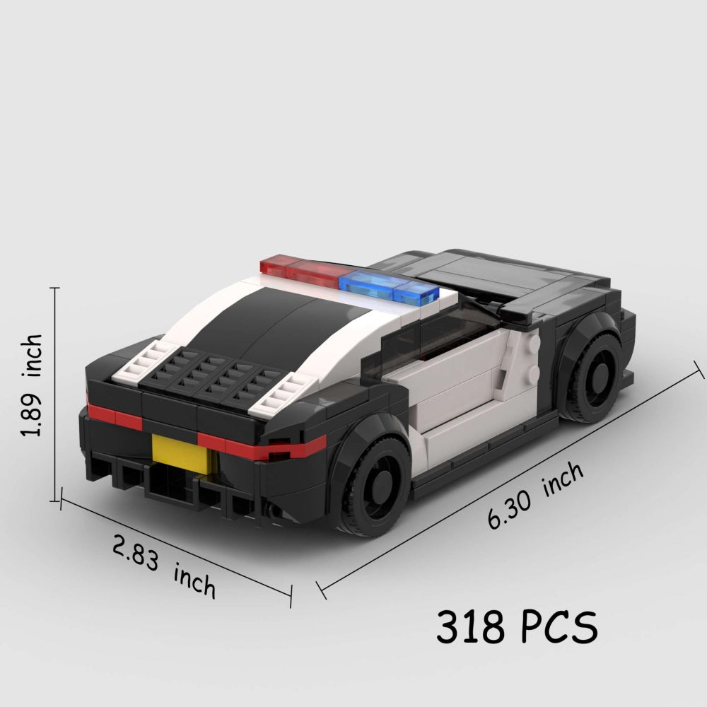 318PCS City Police Car Toy DIY City Car Building Bricks For Kids And Adults