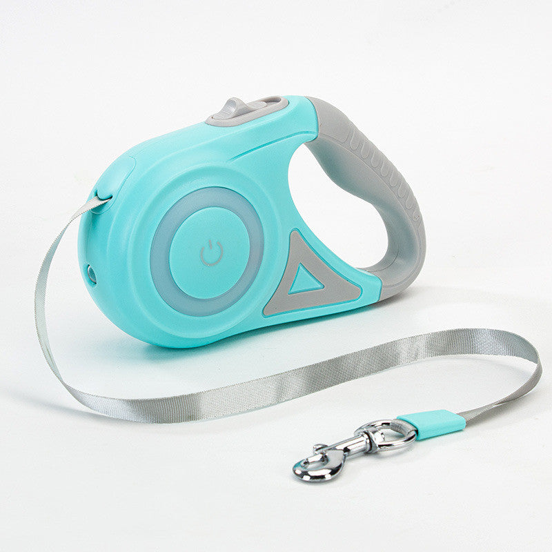 Retractable Leash And Dog Collar Spotlight Automatic Pet Dog Cat Traction Rope For Small Medium Dogs
