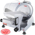VEVOR 240W Commercial Meat Slicer, Electric Deli Food Slicer, Carbon Steel Blade Electric Food Slicer, 350-400RPM Meat Slicer, 0 - 0.47 Inch Thickness Adjustable For Commercial And Home Use