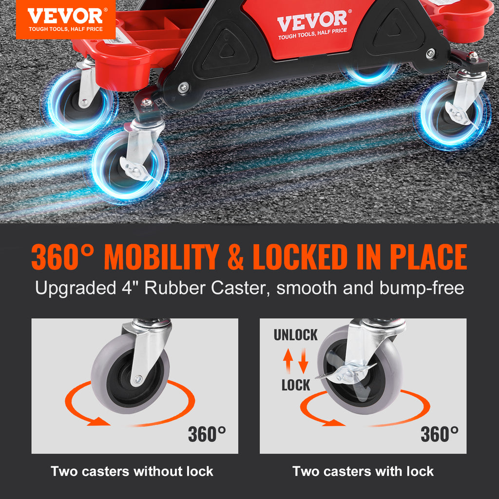 VEVOR Mechanics Stool, 300 LBS Capacity.