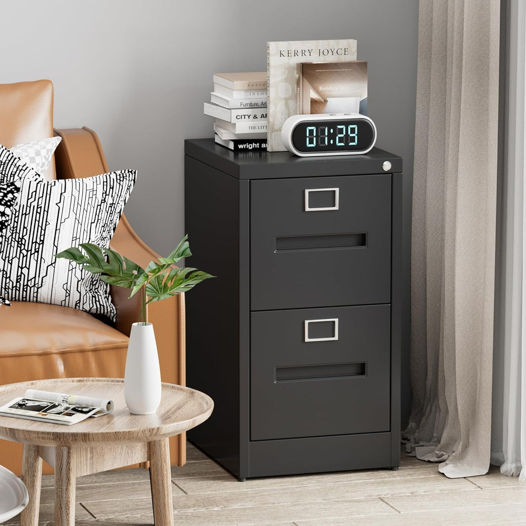 2 Drawer Mobile Metal Under Desk Cabinet