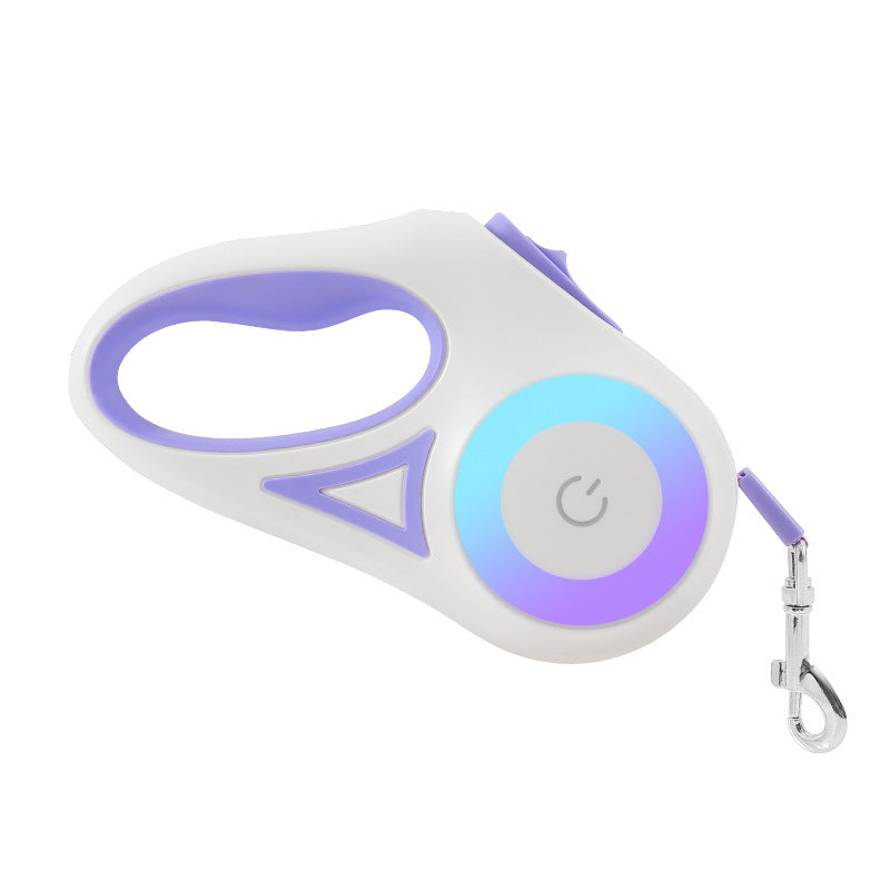 Retractable Leash And Dog Collar Spotlight Automatic Pet Dog Cat Traction Rope For Small Medium Dogs
