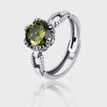925 Silver Inlaid Zircon Vintage Ring