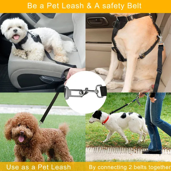 2Pcs Pet Dog/Cat Seat Belt Leash