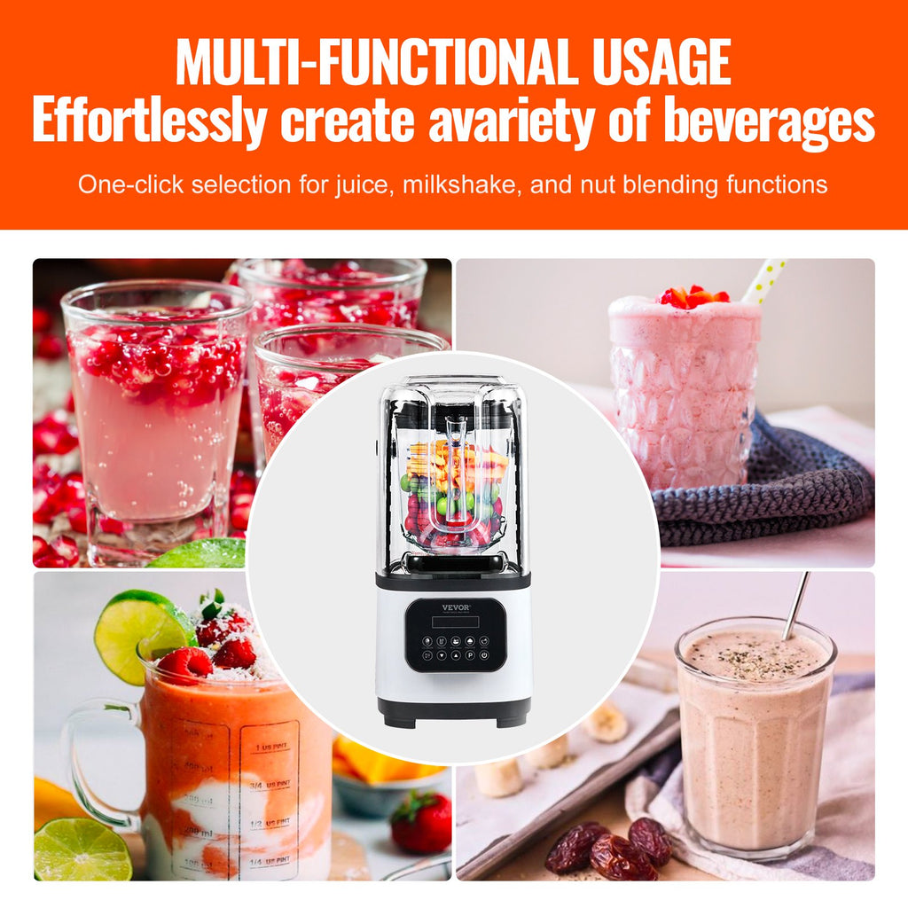 Professional Blender With Shield, Commercial Countertop