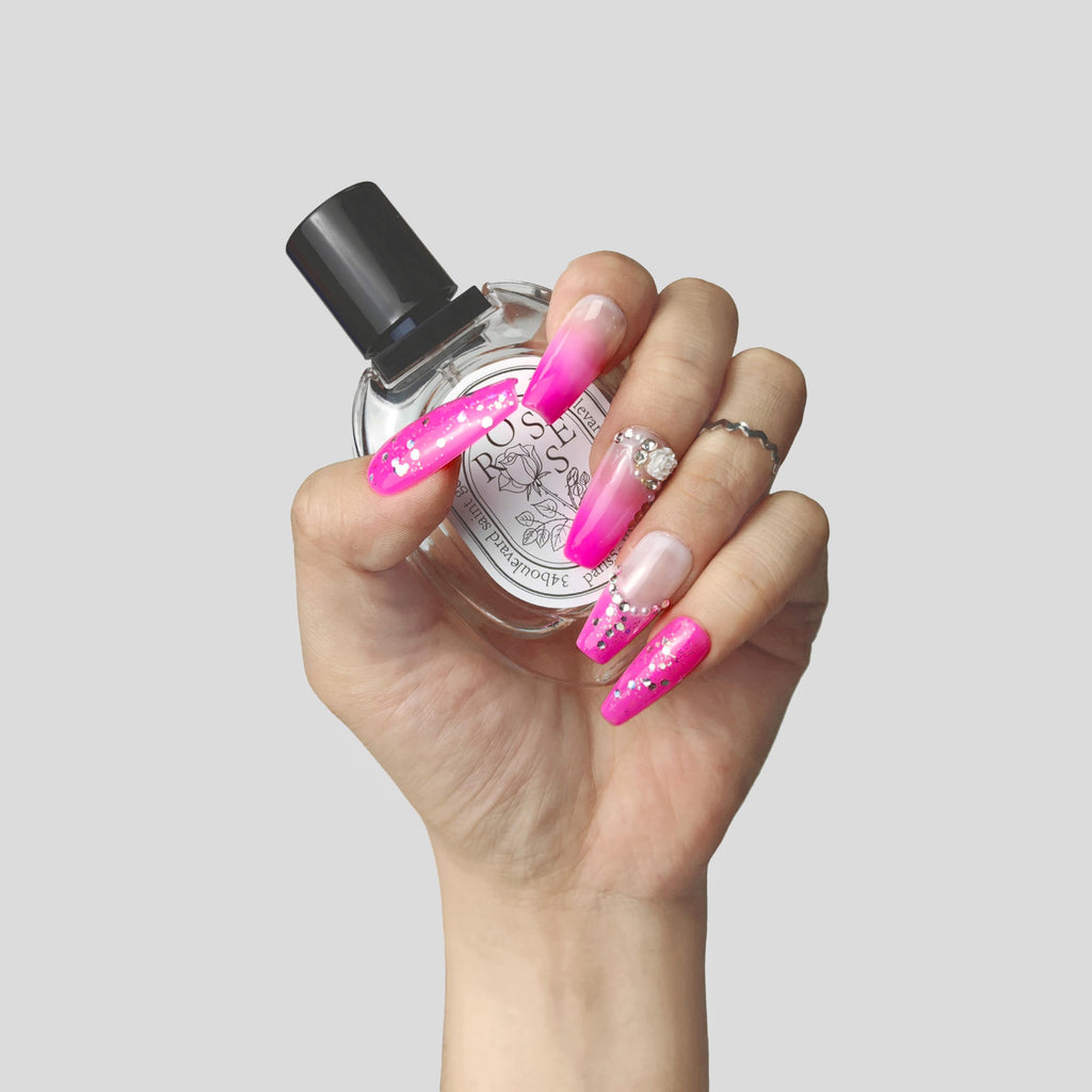 GGddsha Nails Handmade Pmma Acrylic Nails Press On NailsShort Reusable  Kit With Box Gifts ForWomen,Blush Elegance