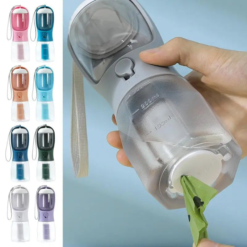 Dog Water Cup Drinking Food Garbage Bag Three-in-one Portable Small Multi-functional Pet Cups
