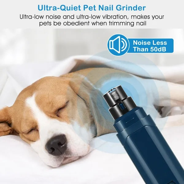 2 Speeds Quiet USB Rechargeable Pet Nail Grinder
