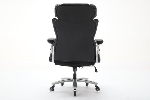 Big And Tall Office Chair 500lbs With Adjustable Lumbar Support, Executive Office Chair With Flip-up Armrest And Wider Seat, Ergonomic Leather Chair Breathable Cannot Be Sold On Temu