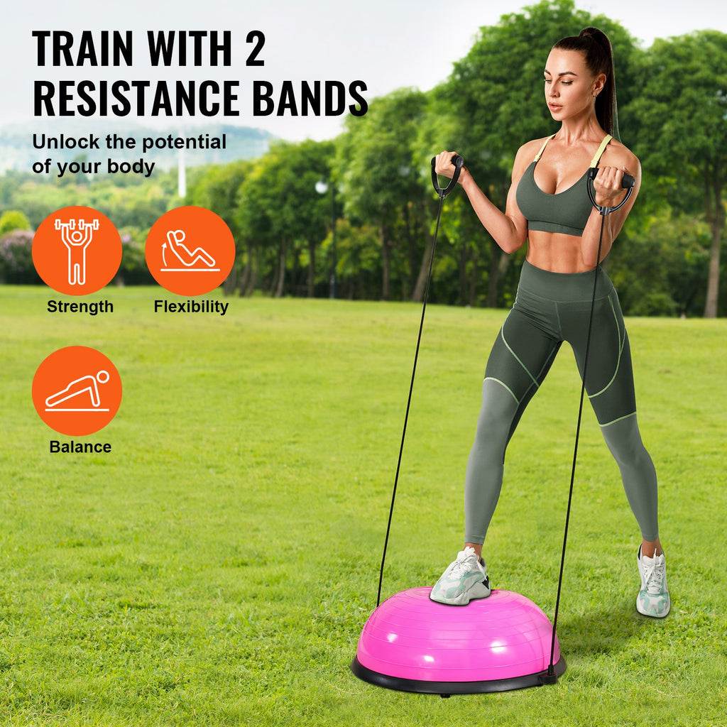 VEVOR Half Exercise Ball Trainer, 23 Inch 660 lbs Balance Ball Trainer,