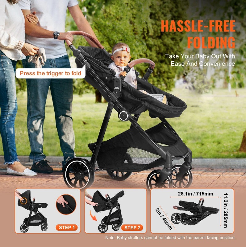 Standard  Infant Toddler Stroller With Bassinet