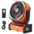 VEVOR Portable Fan Rechargeable 9 Inch, Battery Powered Fan With LED Lantern, 4 Speeds Adjustable  Automatic Swivel & Timer , USB Battery Operated Fans For Travel Bedroom Home Camping Office