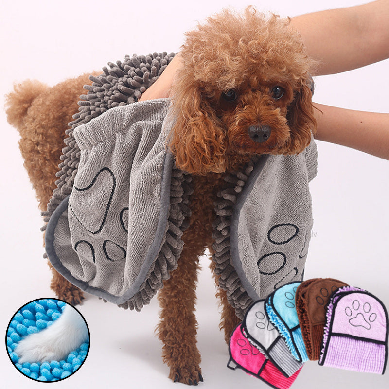 Super Absorbent Dog & Cats Bathrobe Microfiber Bath Towels,Quick-Drying.