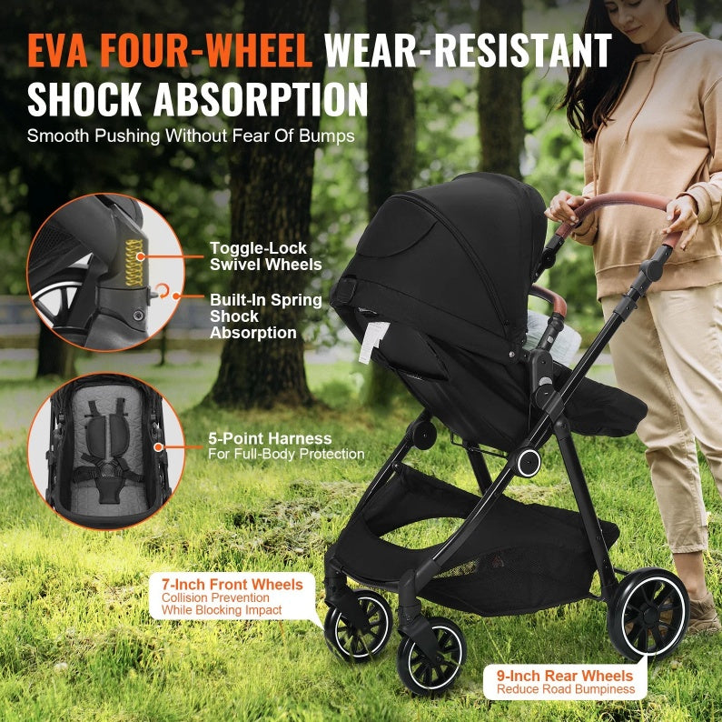 Standard  Infant Toddler Stroller With Bassinet