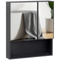 Wall-Mounted Medicine Cabinet, Bathroom Mirror Cabinet with Double Doors and Storage Shelves.