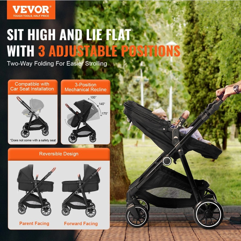 Standard  Infant Toddler Stroller With Bassinet