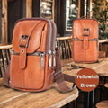 Men's And Women's Leather Multifunctional Slanted Phone Bag Waist Bag Phone Case