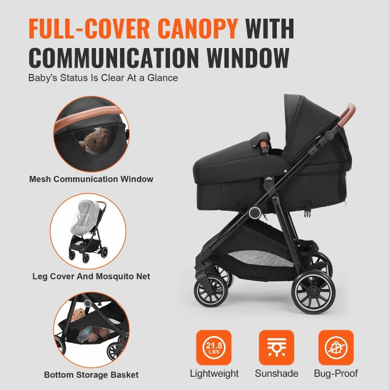 Standard  Infant Toddler Stroller With Bassinet