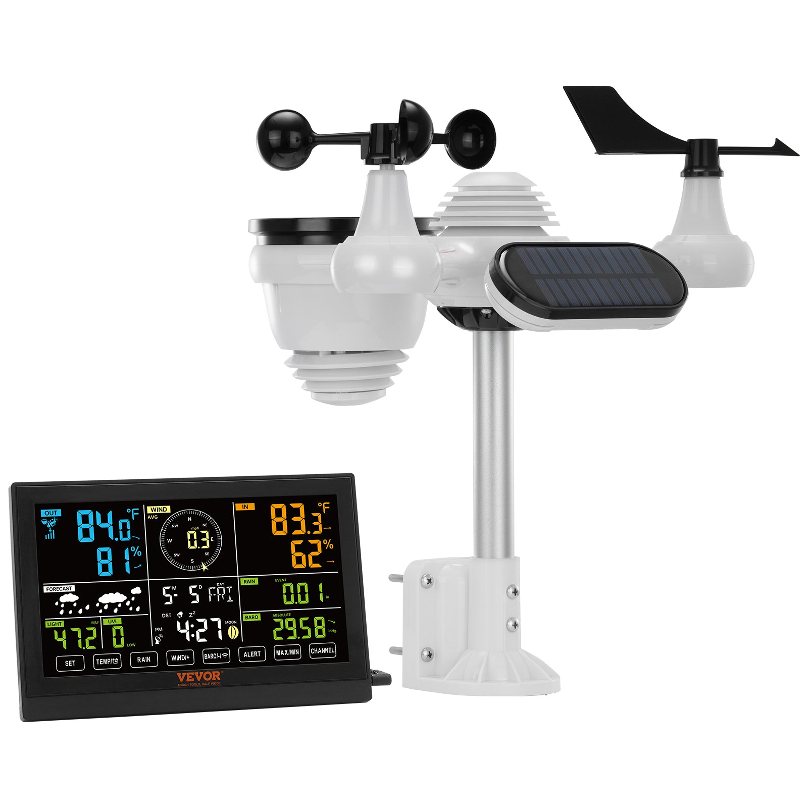 VEVOR 7-in-1 Wireless Home Weather Station
