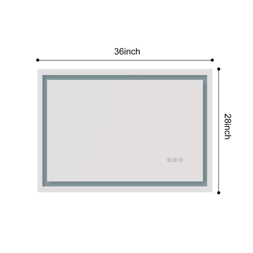 36x28 Inch LED Bathroom Mirror