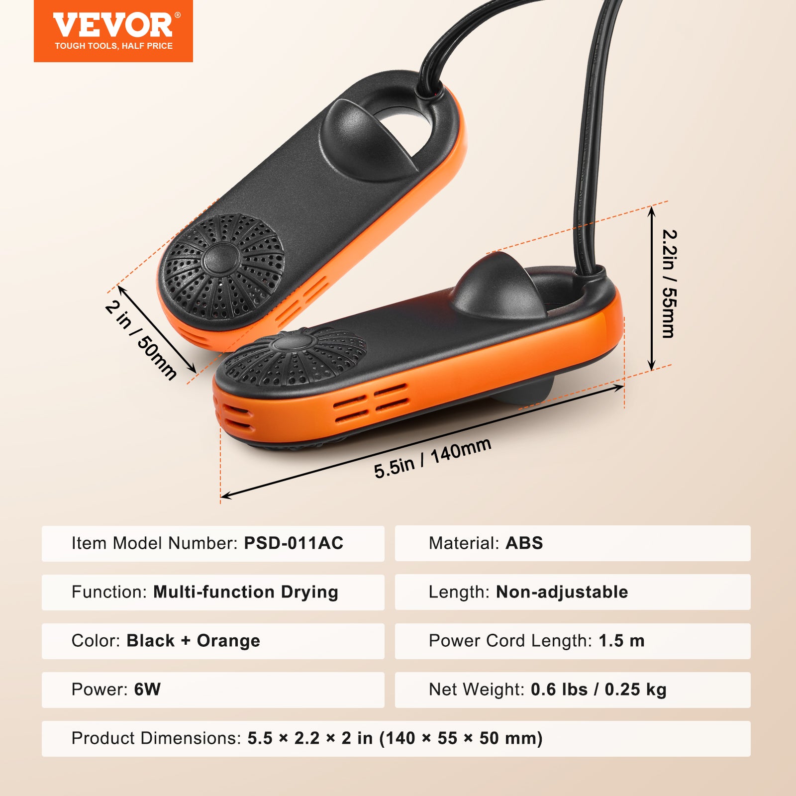 VEVOR Boot Dryer Shoe Dryer, Portable Footwear  Machine