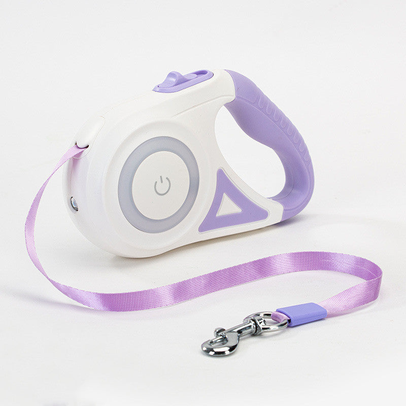 Retractable Leash And Dog Collar Spotlight Automatic Pet Dog Cat Traction Rope For Small Medium Dogs
