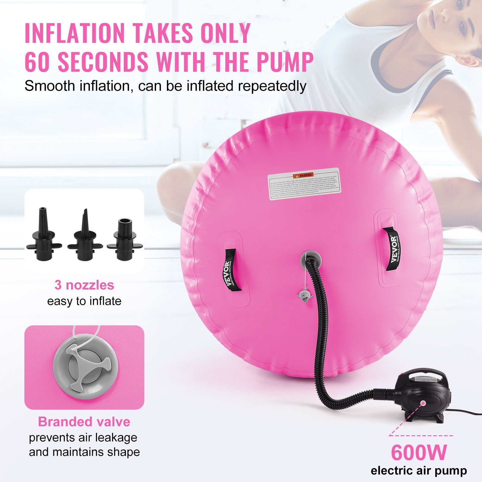 VEVOR Inflatable Gymnastics Air Mat Set,