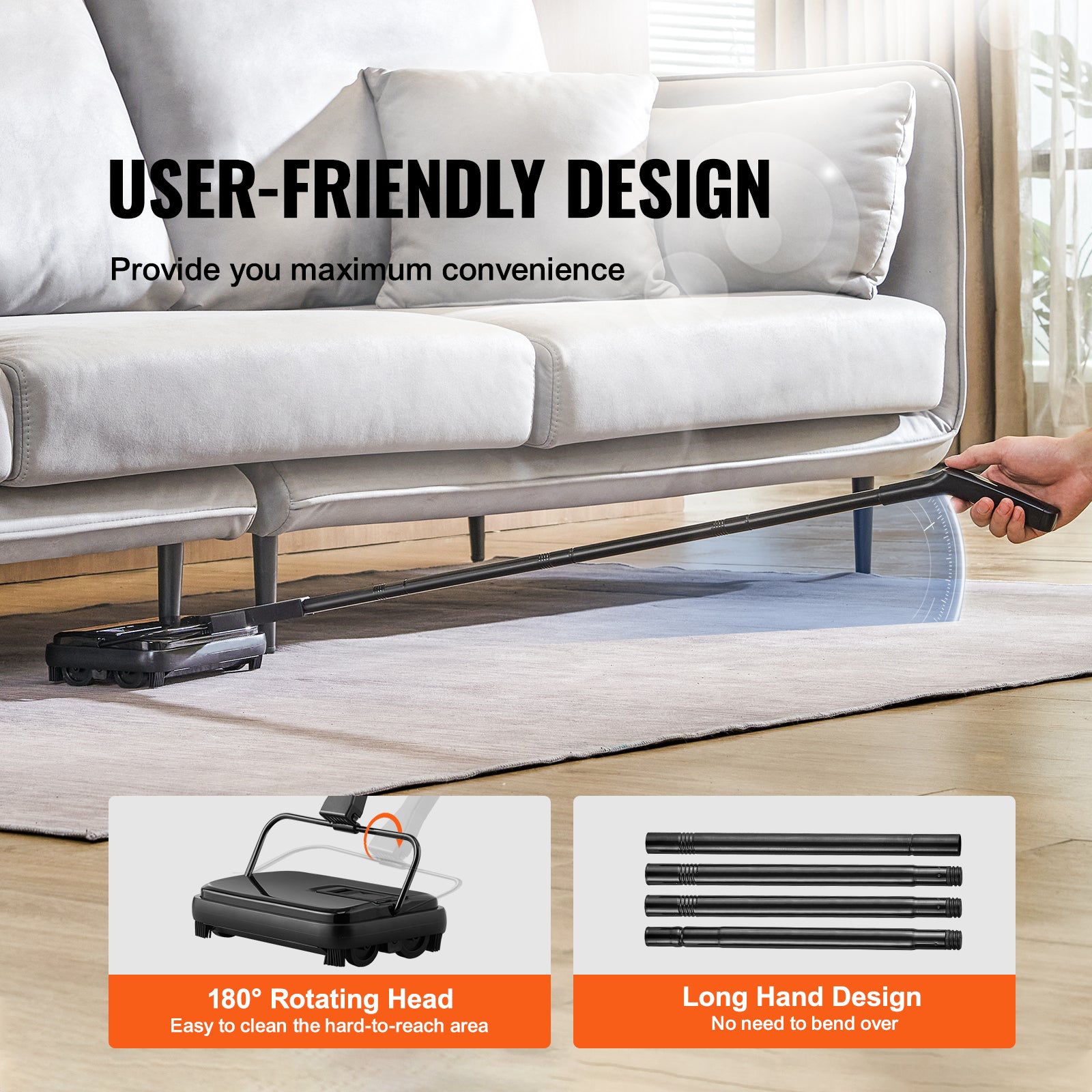 VEVOR Manual Carpet Sweeper