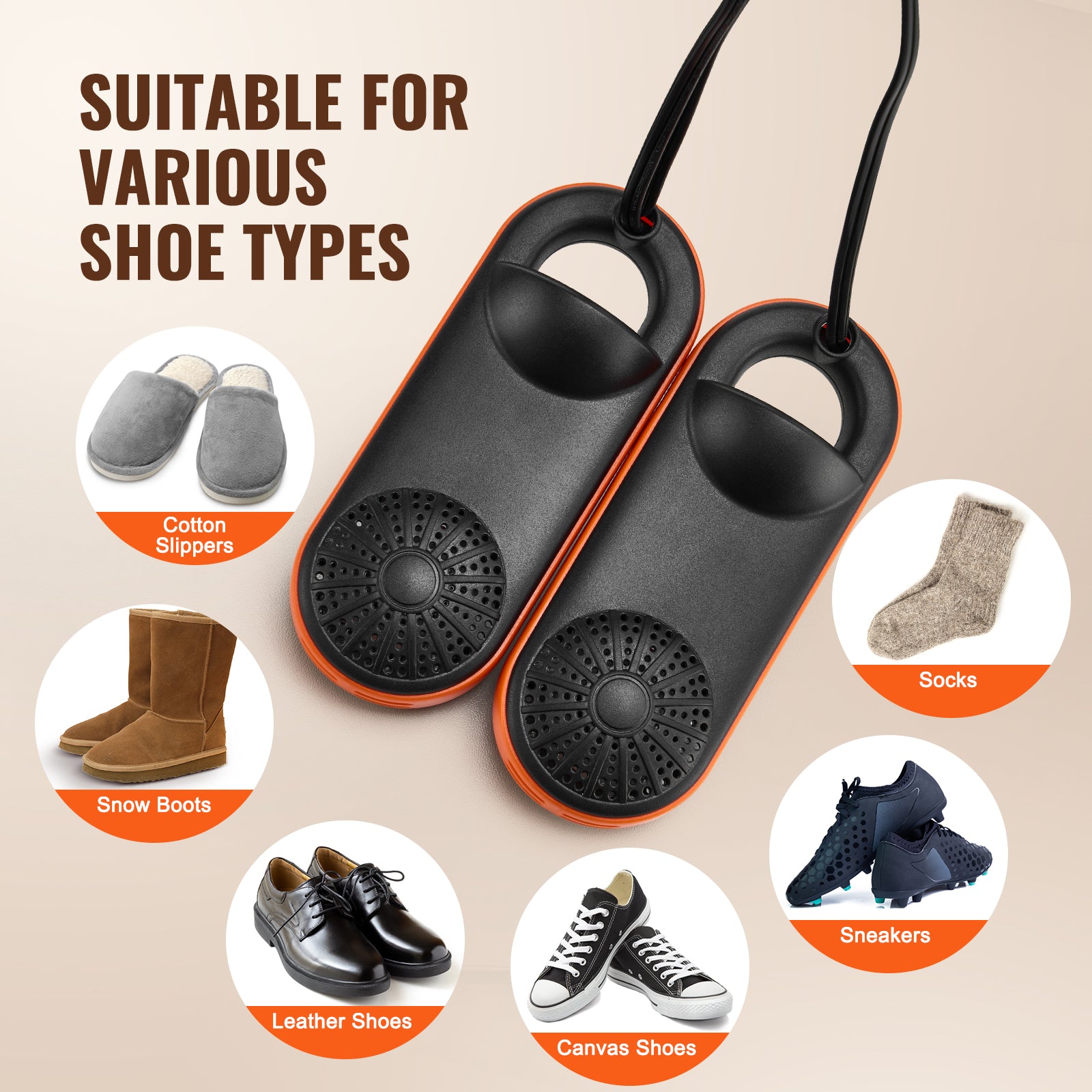 VEVOR Boot Dryer Shoe Dryer, Portable Footwear  Machine