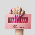 GGddsha Nails Handmade Pmma Acrylic Nails Press On NailsShort Reusable  Kit With Box Gifts ForWomen,Blush Elegance