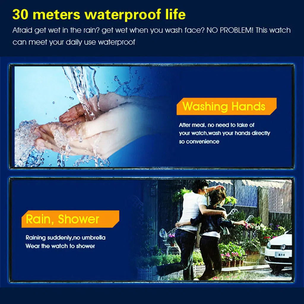 Waterproof Digital Mens Sports Wristwatch