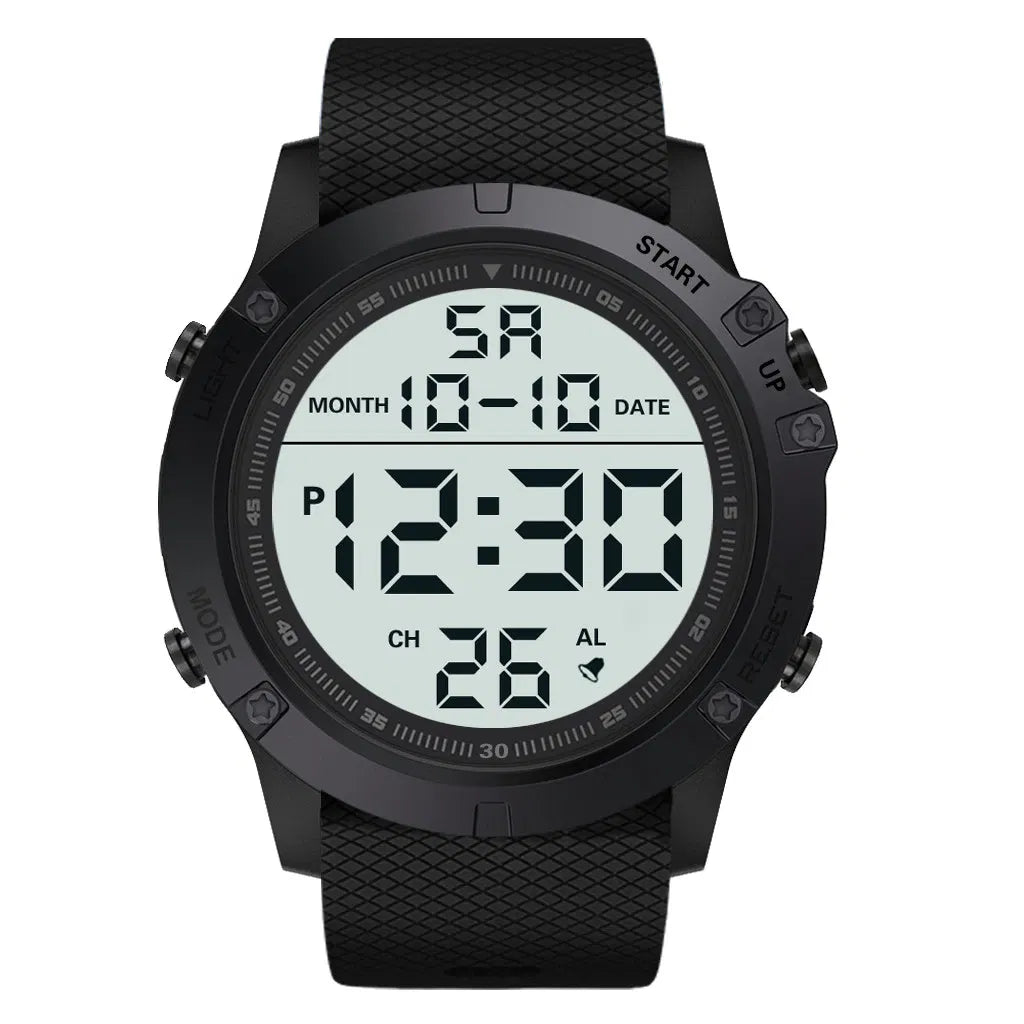 Waterproof Digital Mens Sports Wristwatch